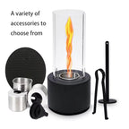 Hestia Tabletop Fireplace with accessories on a white background