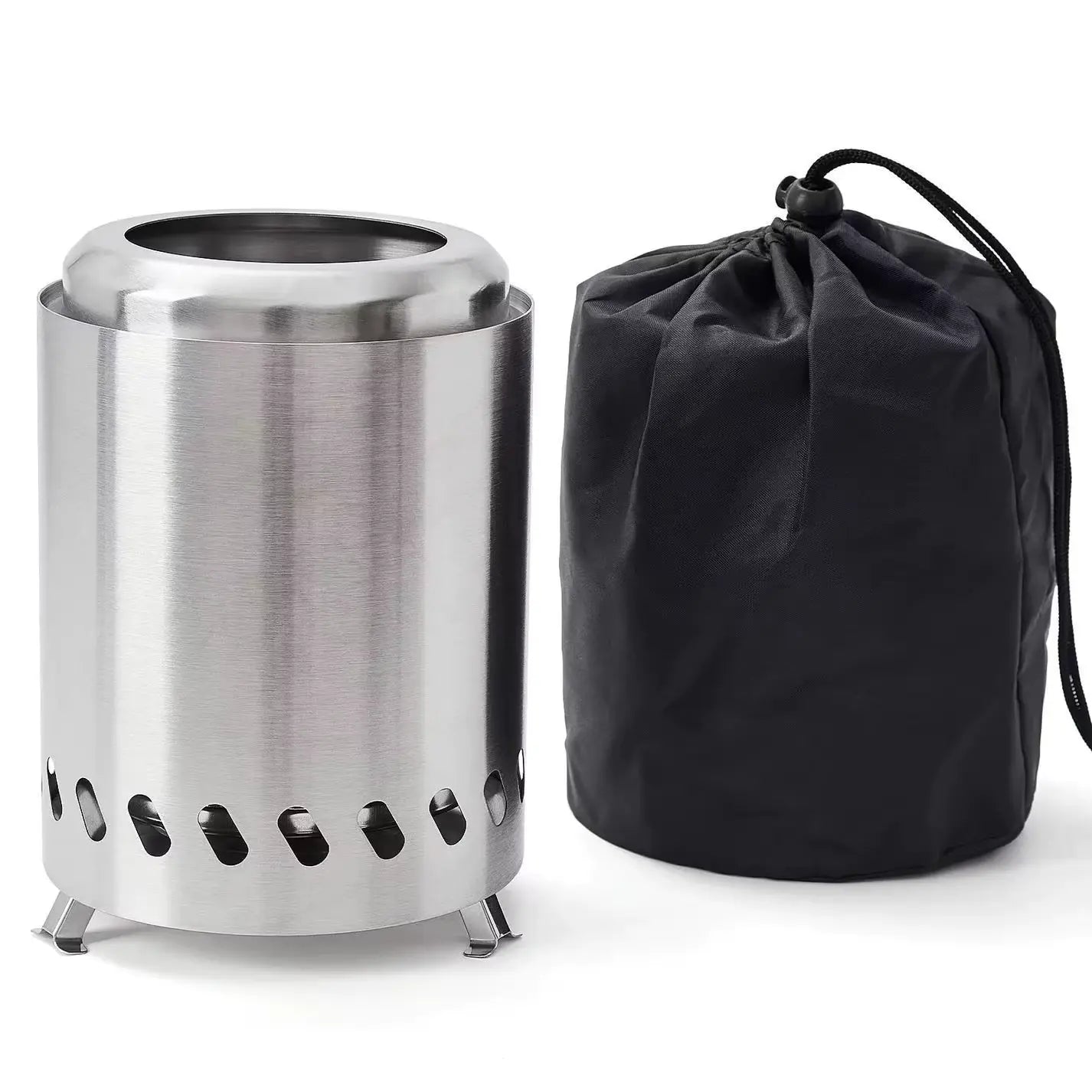vulcan mini fireplace comes with black duffle bag which is cover for easy moving around